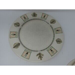 Pfaltzgraff Naturewood Herb Dinner Plates Set of 3 Vintage Botanical 10.5"